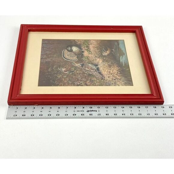1945 Lynn Bogue Hunt Signed Print Matted & Framed Red 19.5 x 16 Frame - Picture 6 of 7